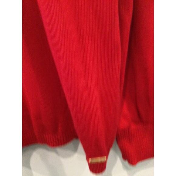 Calvin Klein Beaded Sweater Womens XL Red NEW Cotton Modal Casual Transitional - Picture 5 of 7